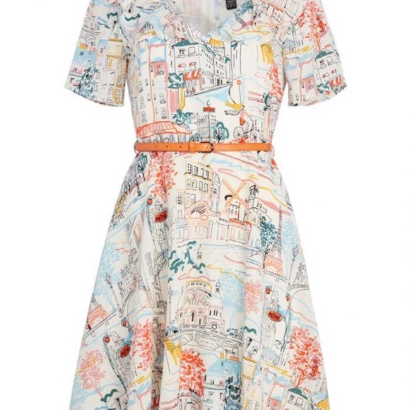 Joanie Clothing Paris Printed Dress - Picture 2 of 5